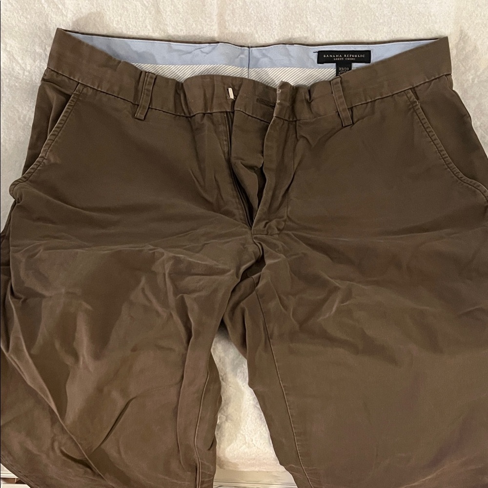 Banana Republic Dress Chino in Light Blue and Brown